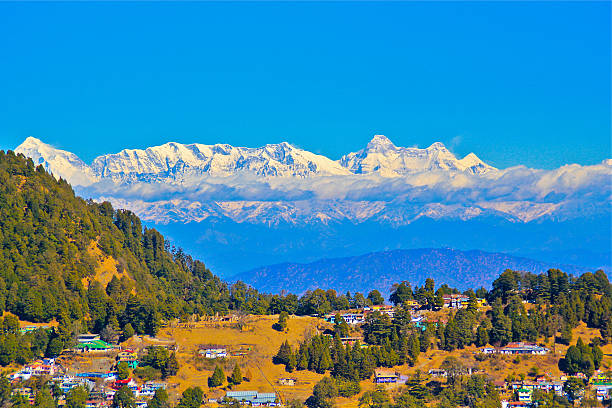 View of the Himalayas from Tiffin Top, Uttarakhand