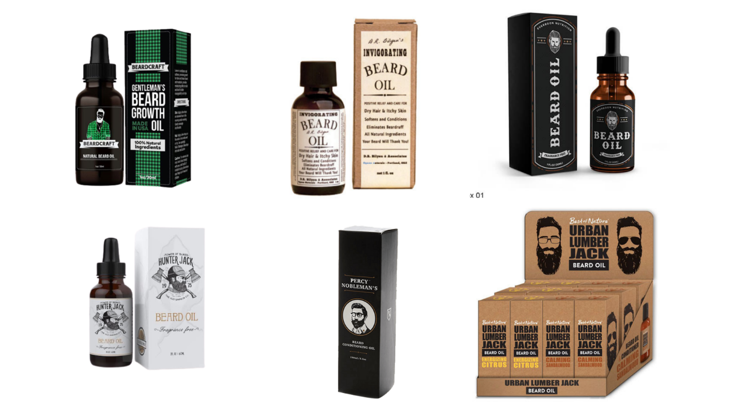 Cardboard Custom Beard Oil Boxes