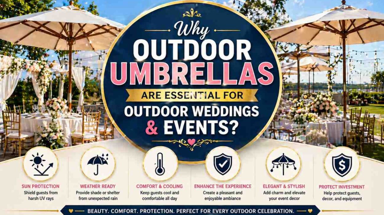 Outdoor Umbrellas Are Essential for Outdoor Weddings & Events