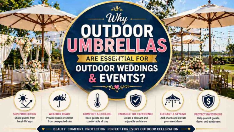 Why Outdoor Umbrellas Are Essential for Outdoor Weddings & Events?